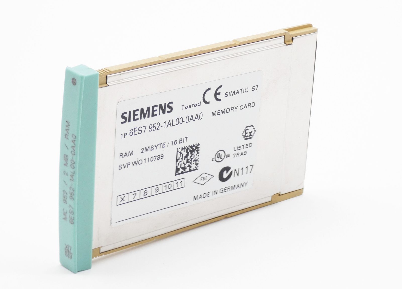 Siemens SIMATIC S7 6ES7952-1AL00-0AA0 FS:06 2Mbyte / 16 Bit Memory Card -used-