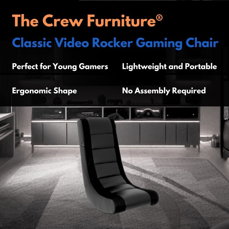 Classic Video Rocker Gaming Chair Kids Teens Ergonomic Floor Chair Gaming Seat