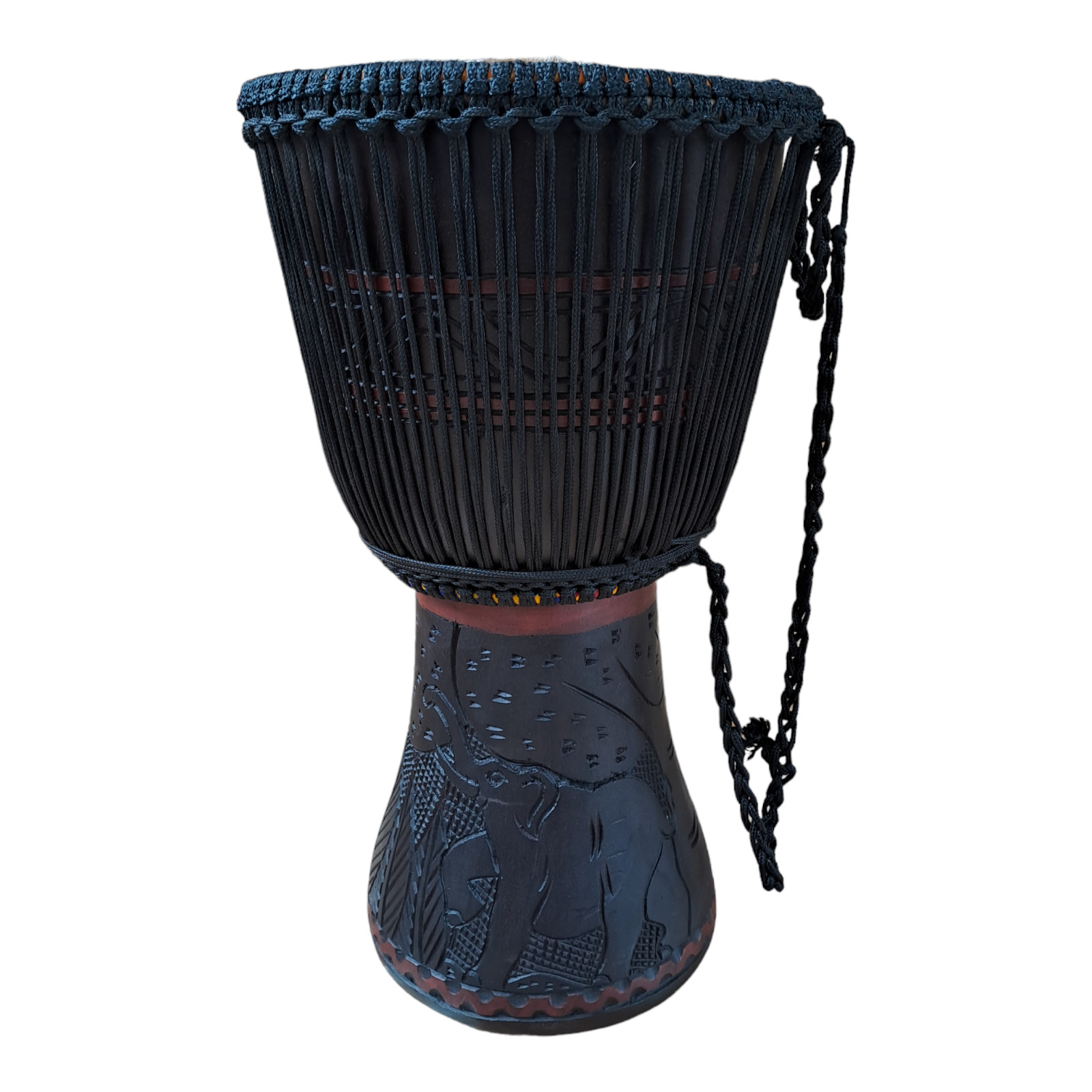 Custom African jembe Drum 11" 12" 14" - Rope Tuned Goat Skin - Personalized Name