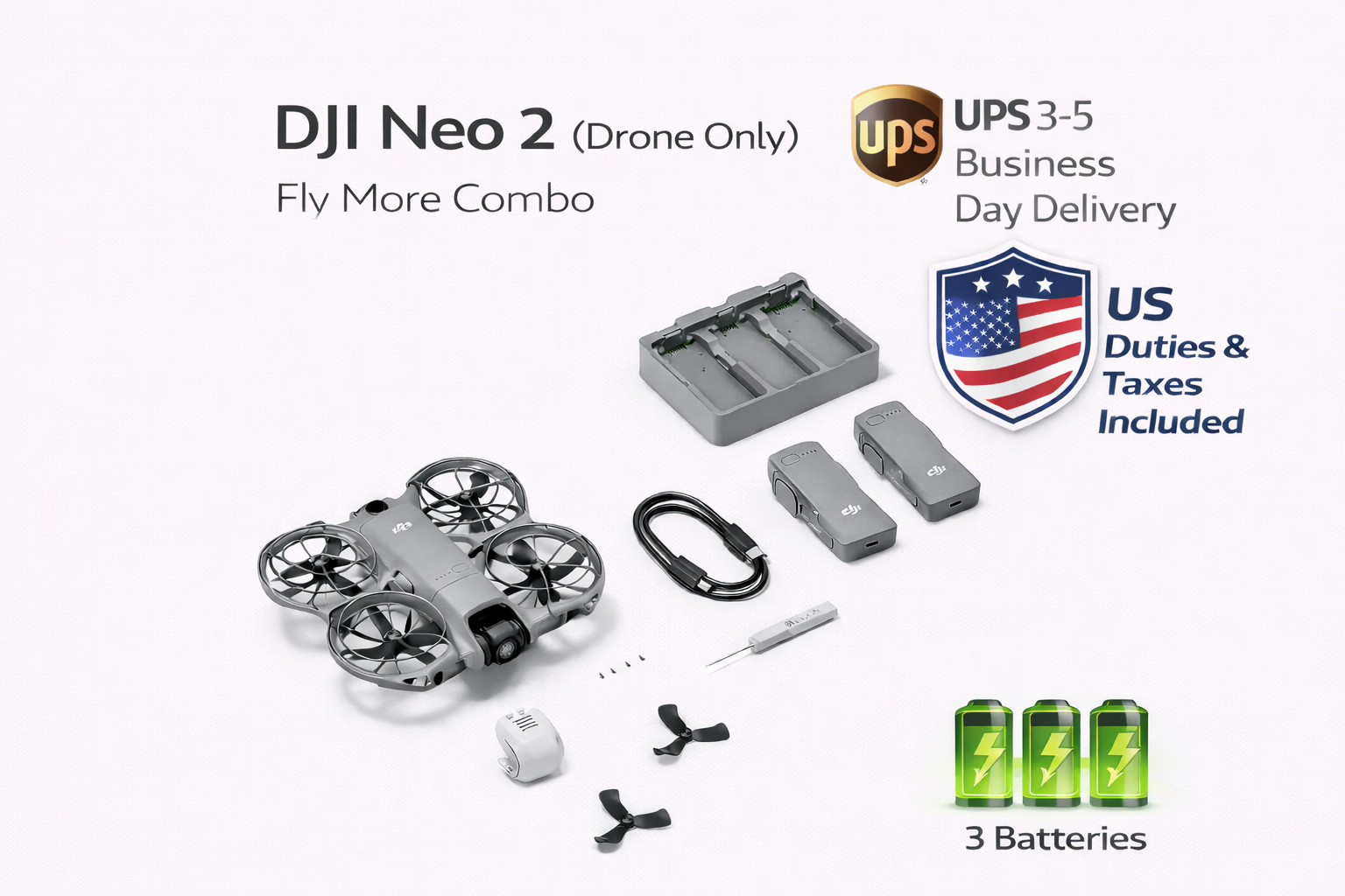 DJI Neo 2 Fly More Combo (3 Batteries) Drone Only (US Duty Free)
