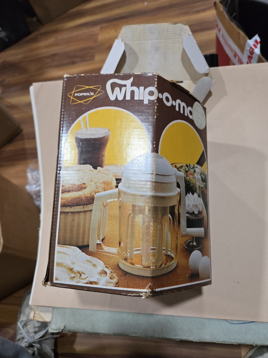 POPEIL'S WHIP O MATIC Hand Mixer 1975 Made in USA W/ Box & paperwork