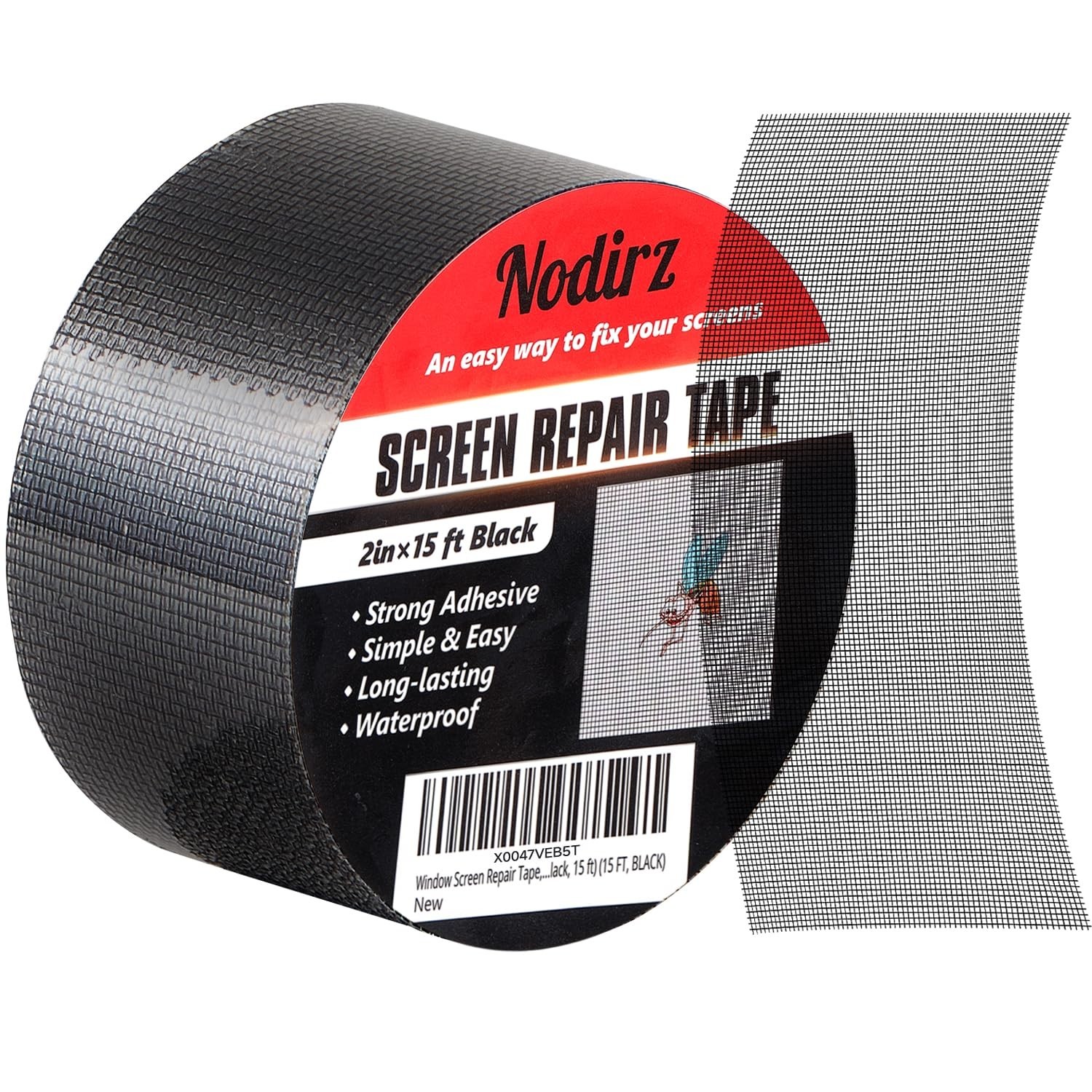 High-Quality Waterproof Window Screen Repair Tape - Quick Fix Solution, 15 FT