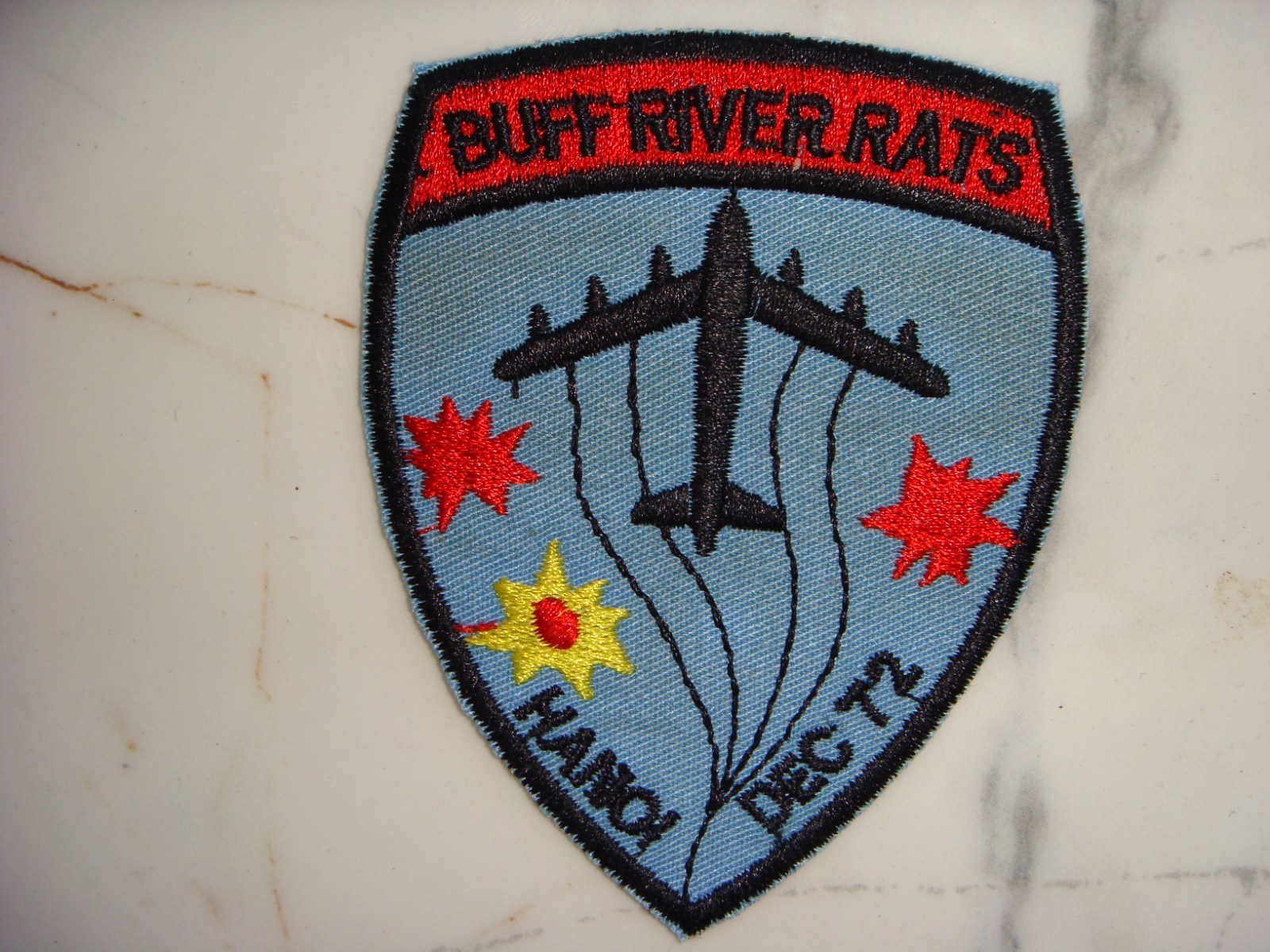 USAF BOMBING OPS BUFF RIVER RATS HA NOI DEC. 1972 - VIETNAM WAR PATCH