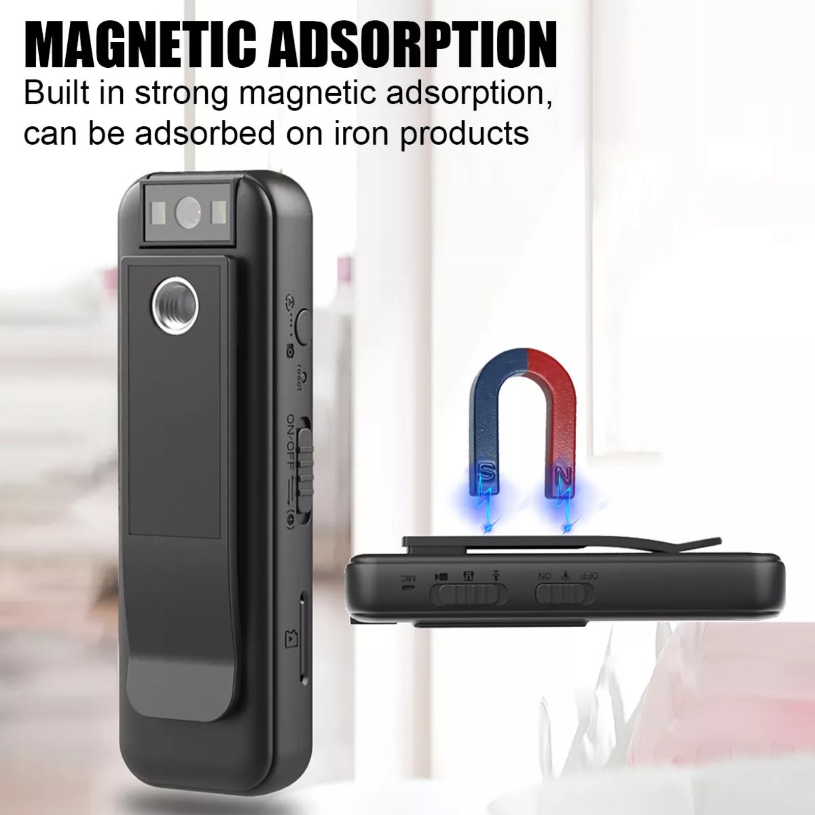 Pocket-Sized 1080P HD Camera W/Bicycle Strap Bracket 180°Rotatable Lens