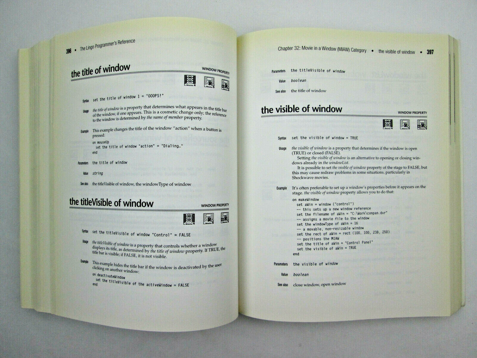 The Lingo Programmer's Reference for Windows 95/NT & Macintosh by Plant & Smith