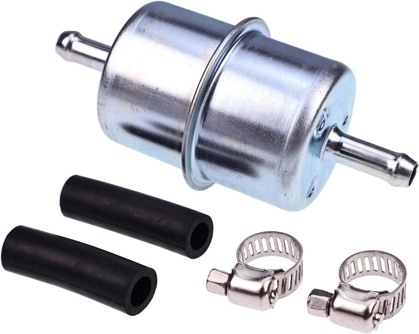 IEQFUE 5/16" Metal Fuel Filter with Hose Clamps 81132-115-0000 Compatible...