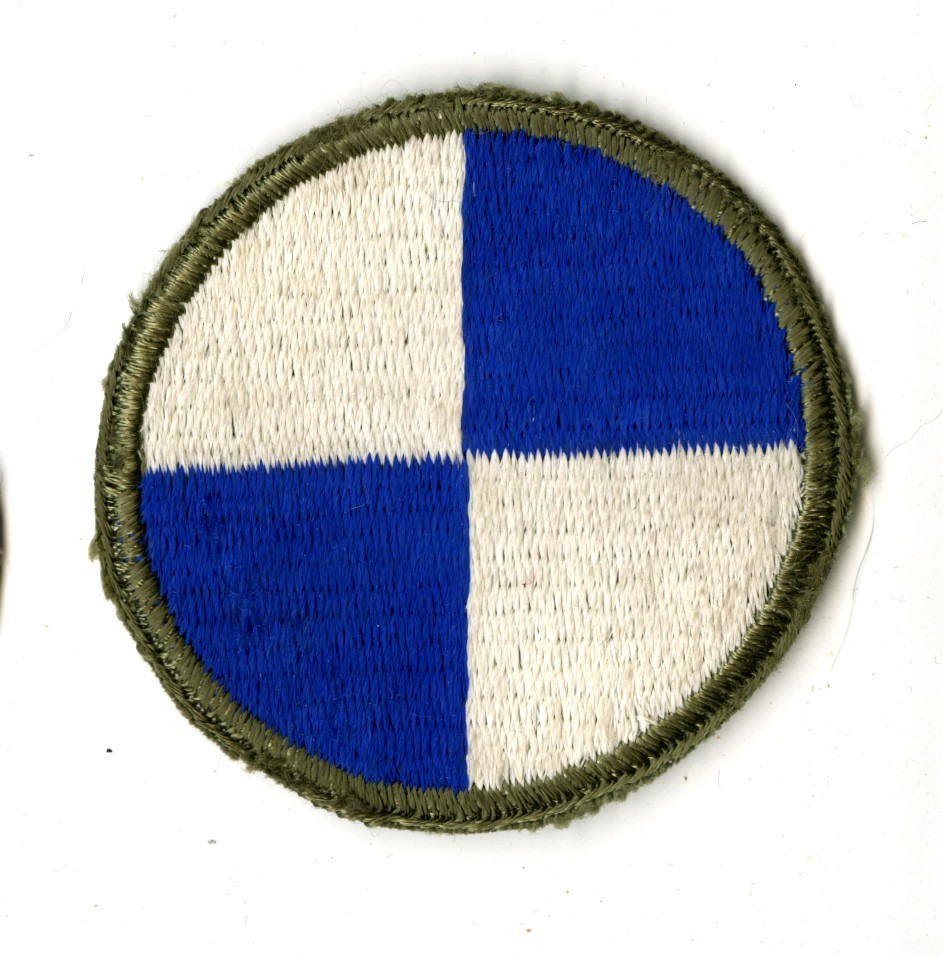 IV Corps OD Border White Back Patch WWII Vintage Italy Gothic Line
