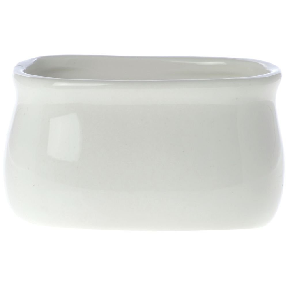 American Metalcraft Rectangular Bright White Porcelain Sugar Packet Holder - 3