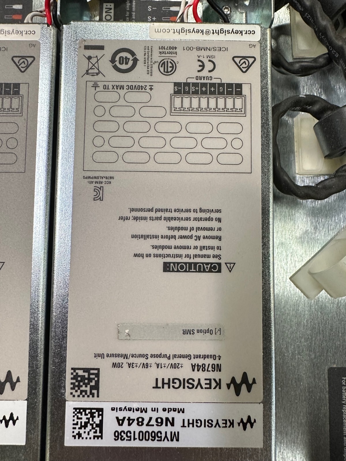 Keysight N6784A Source/Measure Unit, General Purpose, 4Quadrant, Inc Callbration