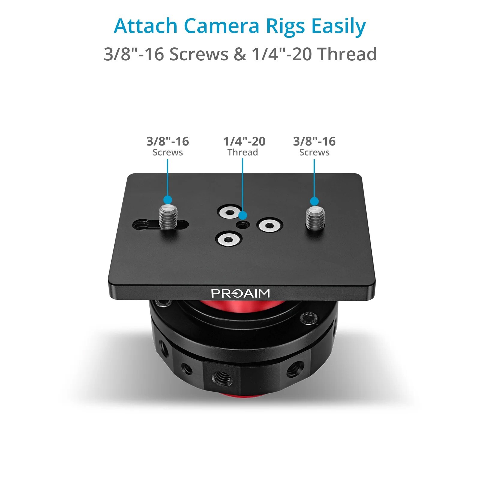 Proaim Camera Support Leveling Base – Mitchell & 3/8” Base Mount (P-LB1-01)