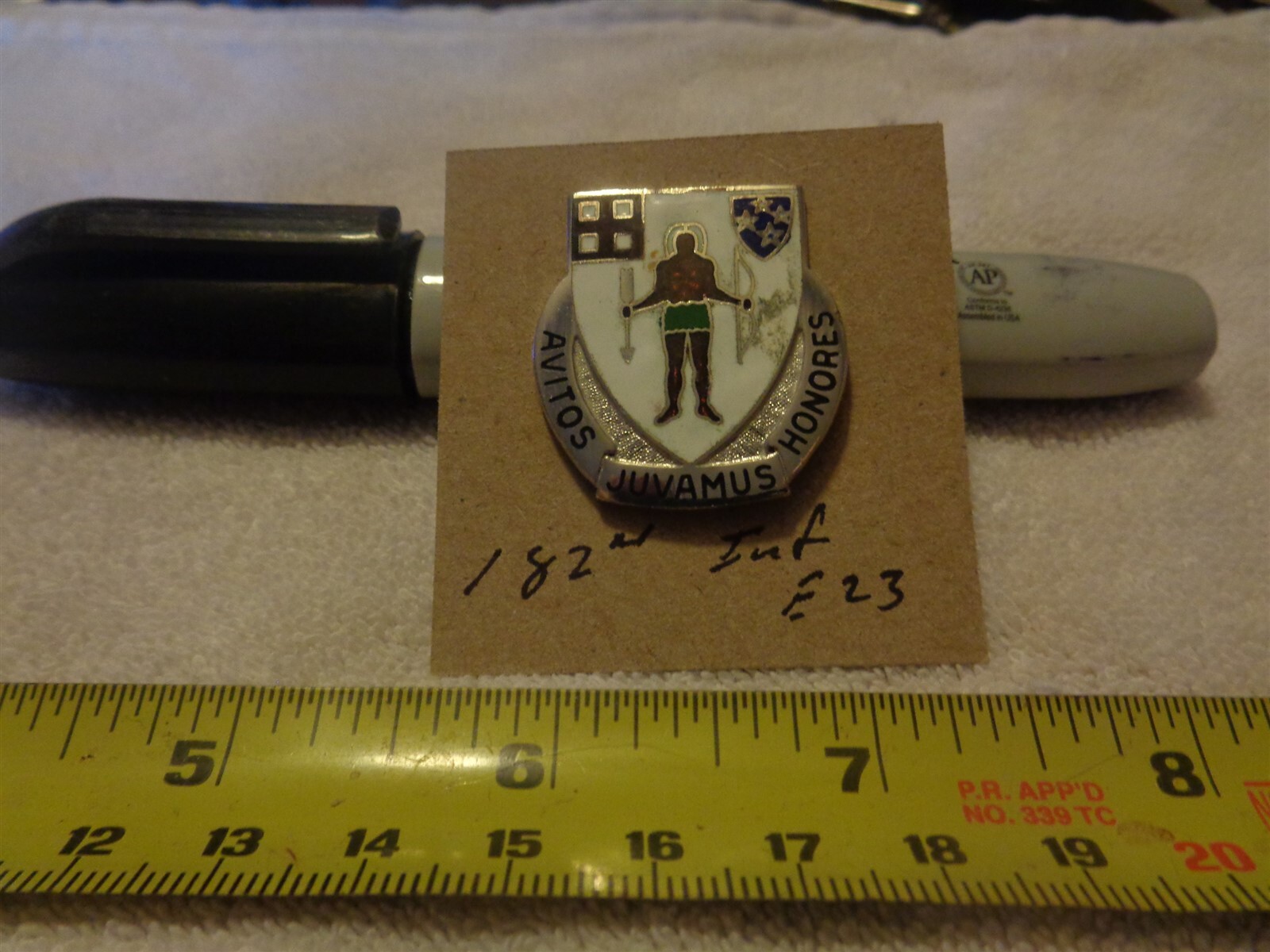 182nd Infantry E23 Unit Crest, DI, DUI (DRAW#CK)