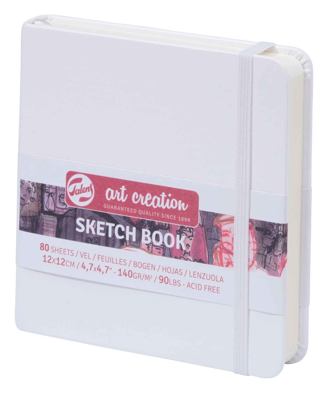 Sketchbook White 12X12 cm, 140 Grams