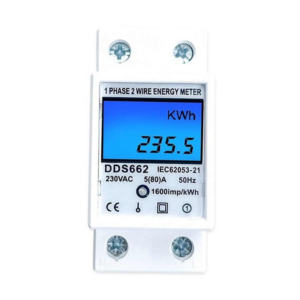 White Energy Meter AC 220V Kwh Voltage Current Power Consumption Meter A I4D7