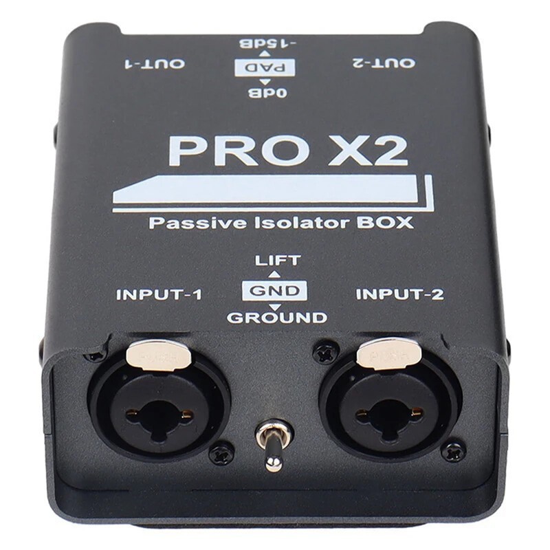 Audio Current Eliminator XLR 6.5 Isolator 2-Way Audio Isolator Black