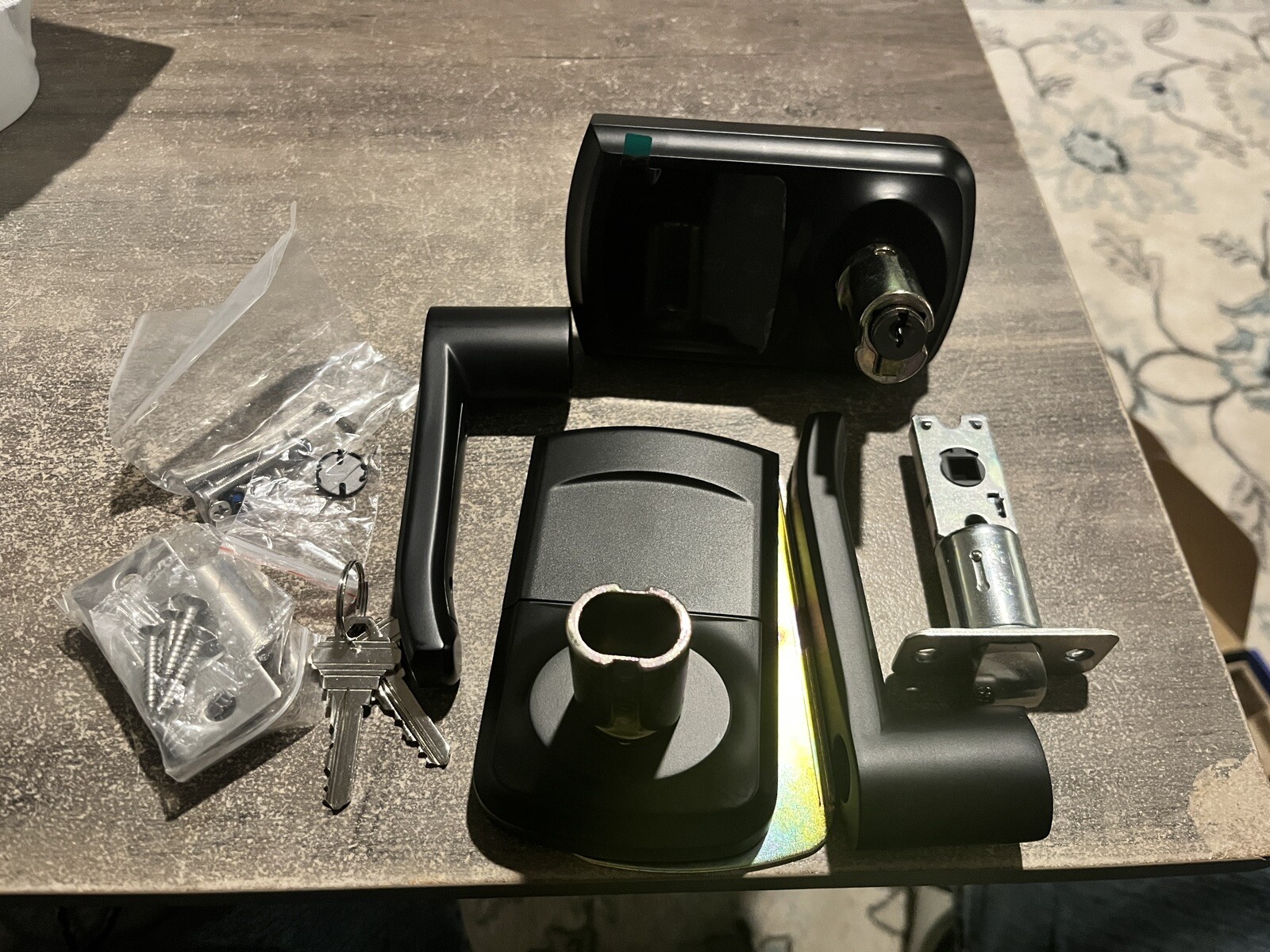 HIDALIFE Matte Black Durable Keyless Entry Door Lock with Handle Touchscreen