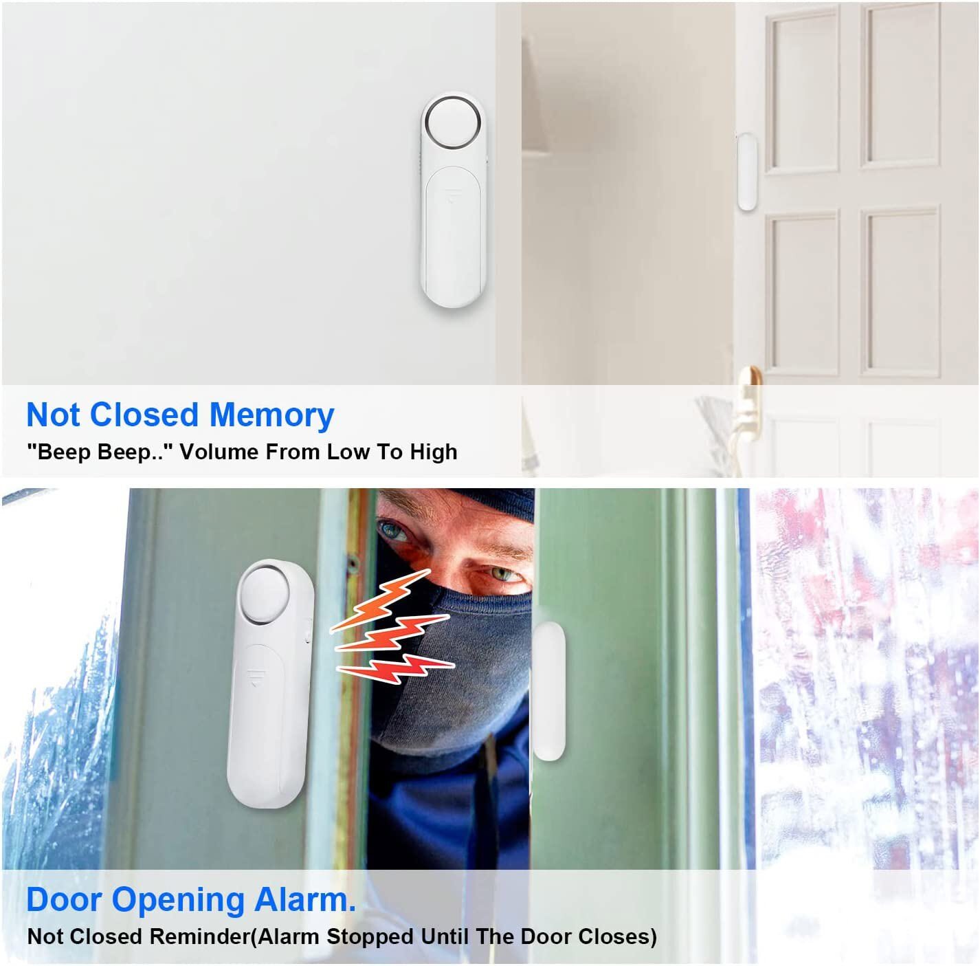 Wireless 120dB Door Window Security Alarm Sensor Remote Control Home Entry Alert