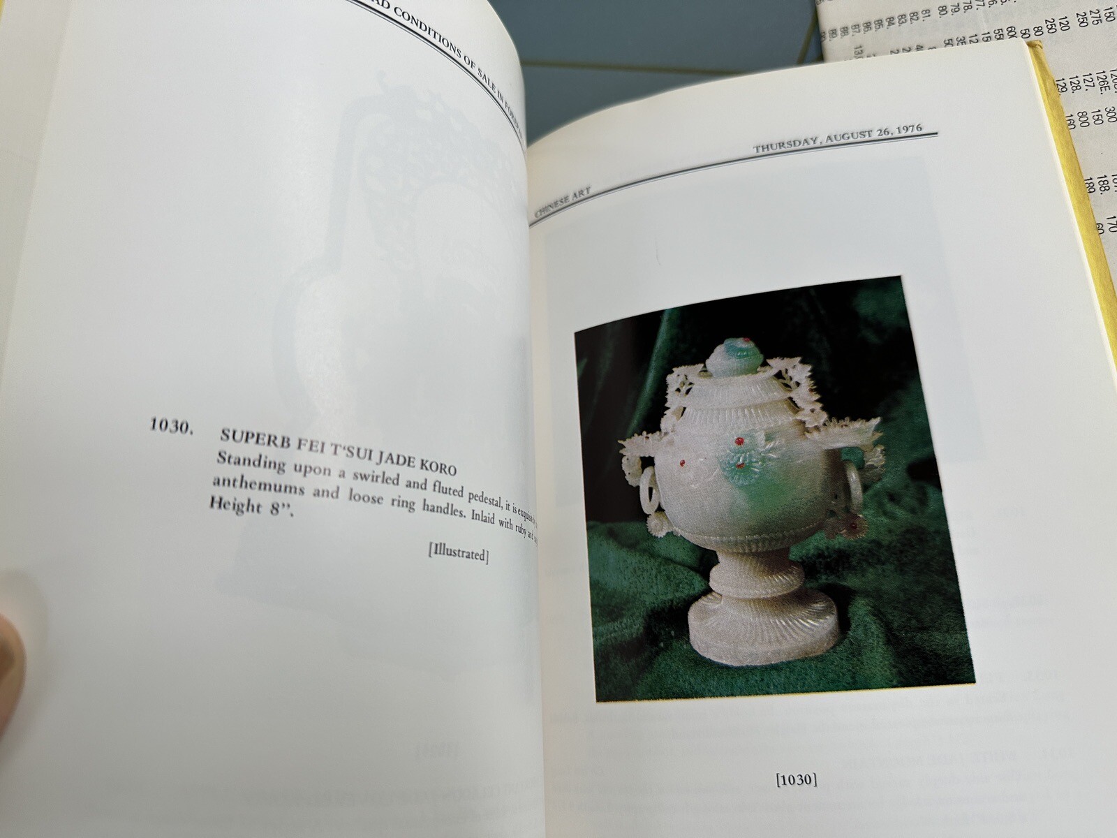 Robert Eldred 1976 Oriental Art Auction Jade Bronzes Sculpture Porcelain