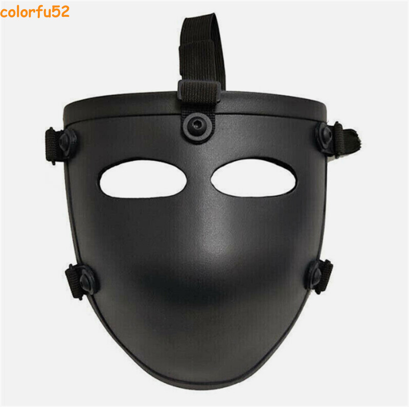 US! Level 3A Tactical Bulletproof UHMW-PE Mask Ballistic Half Face Helmet Black