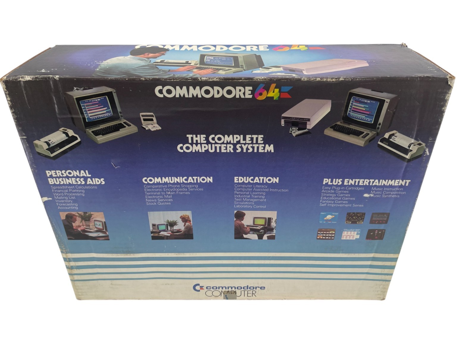 Vintage Commodore 64 Computer in Box with Power Supply - 64K Memory