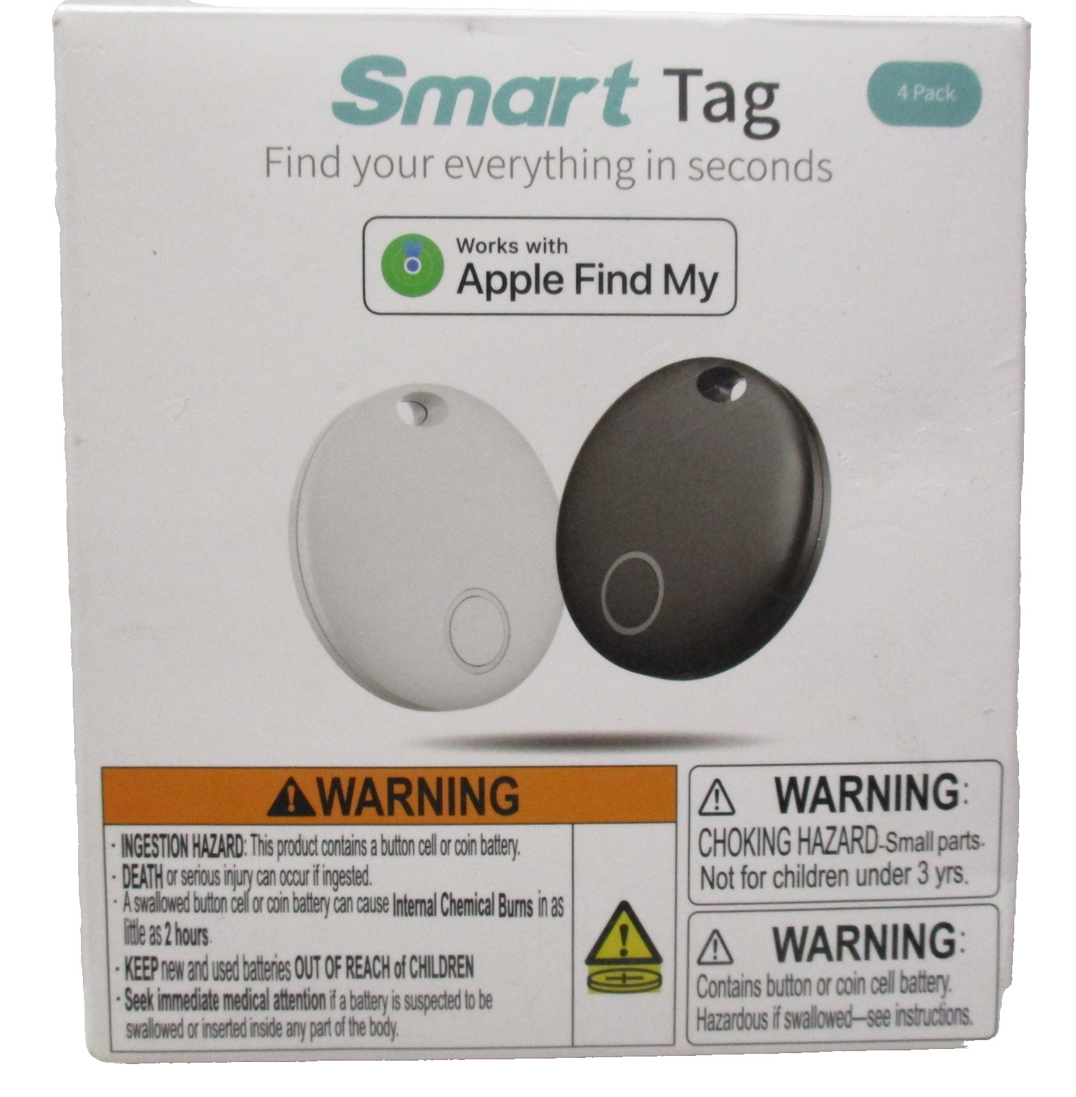 4 Pack Bluetooth Item Trackers Works with Apple Find My app iOS Only