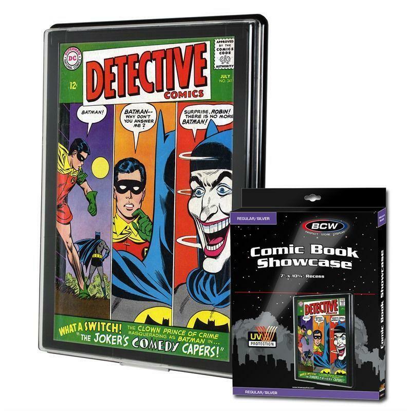 BCW Comic Book Holder UV Showcase Display Silver Age Wall Mount Case Frame