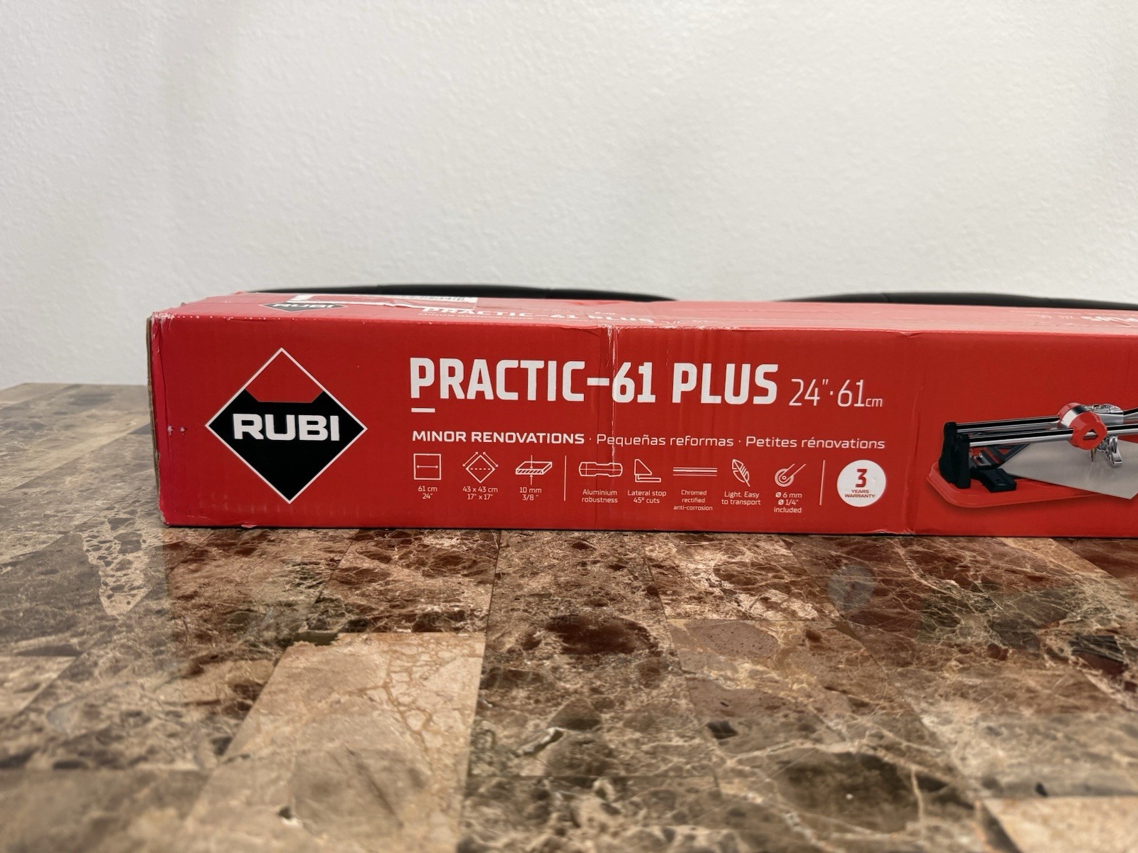 Rubi Practic 61 Plus-24 in. Tile Cutter Tungsten Carbide Blade Roller Guide NEW