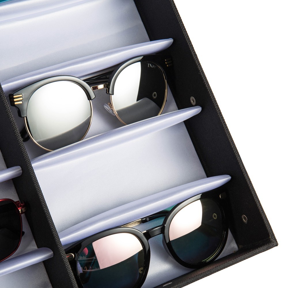 18 Slot Sunglasses Display Case Eyewear Storage Organizer Tray Foldable Stand