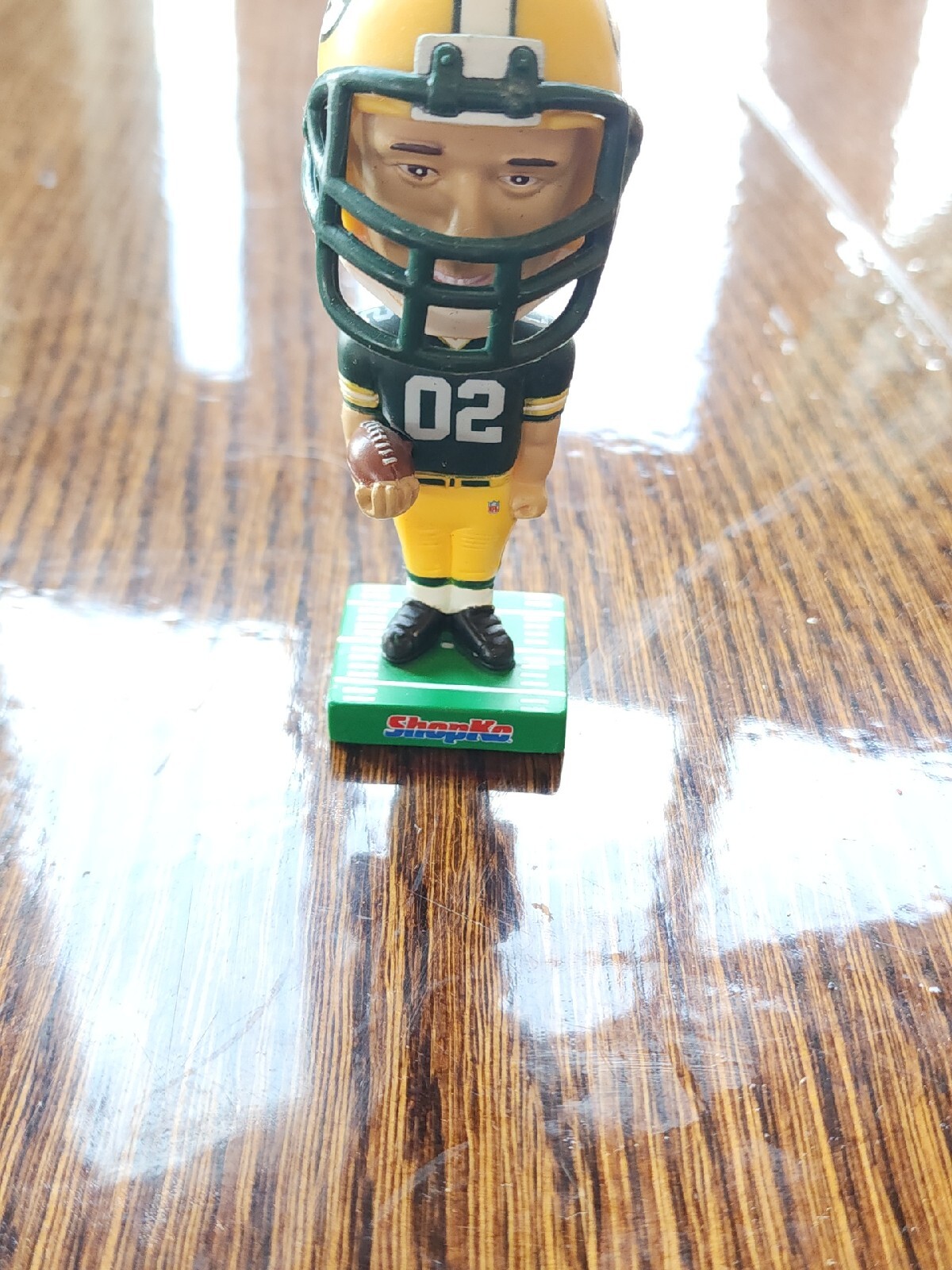 Green Bay Packers 4" Mini Bobble Head Number 02 from Shopko - 2002