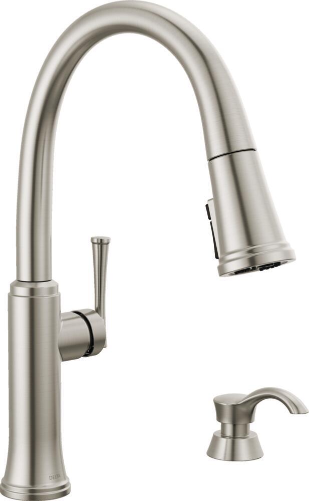 Delta Eldridge Pull-Down Kitchen Faucet 1H Stainless - Certified Refurbished
