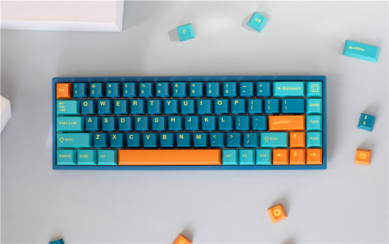 DIY Double Shot Cherry MX 173 Key ABS Keycap Set Aero Profile