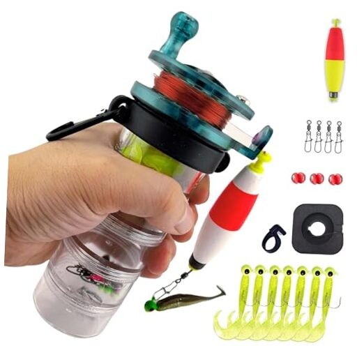Pocket All-in-One Fishing Rod Small Pen Fishing Pole for Survival Rob Set