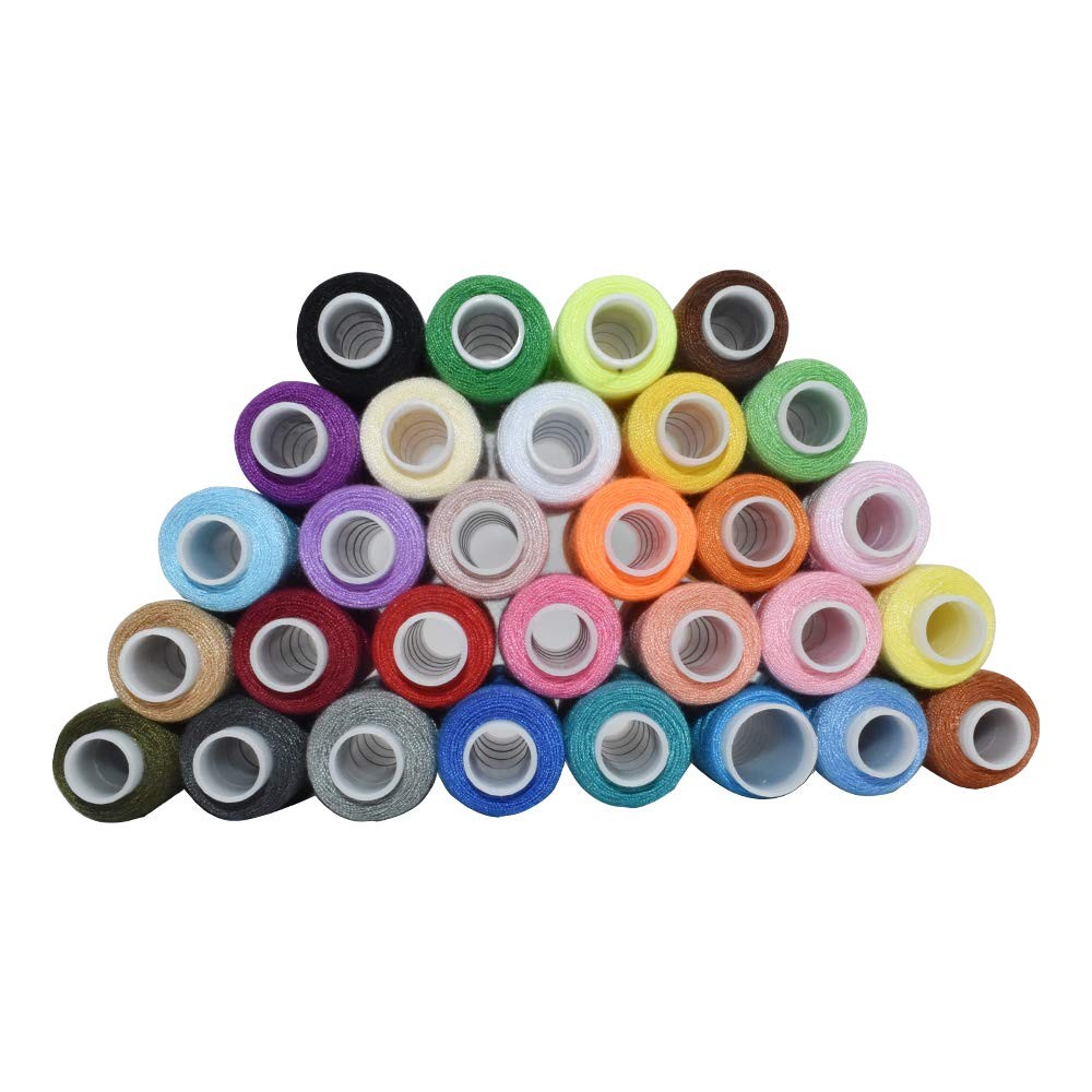 Sewing Threads Kits Polyester 30 Spool 250 Yards Per Spools for Hand Machine ...