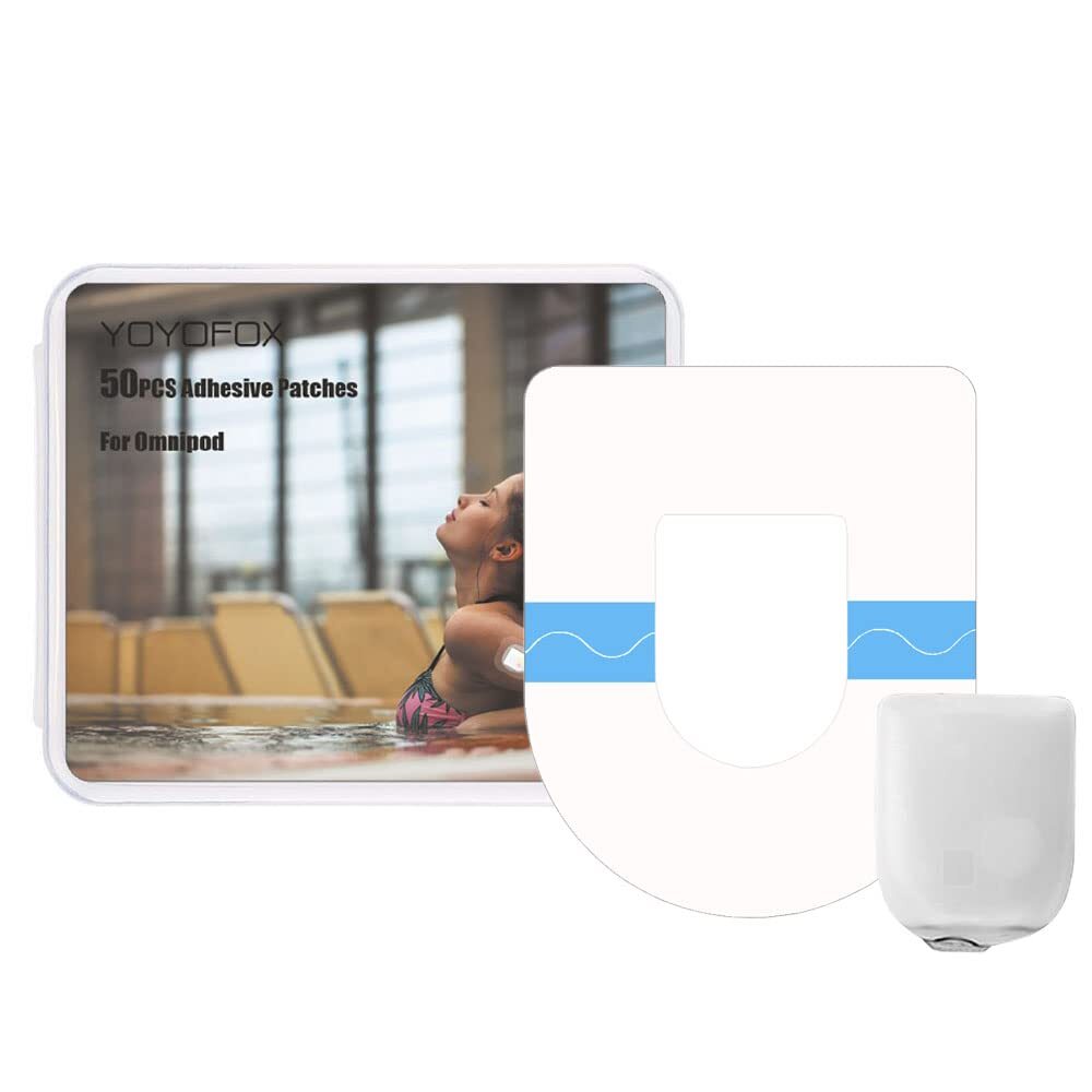 Omnipod Adhesive Patches50 Pack Waterproof Omnipod PatchesLatex Free Overpatc...