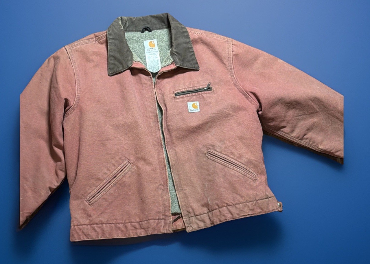 Vintage Women’s Carhartt Detroit Jacket Size Pink WJ097 VRS  Made In USA