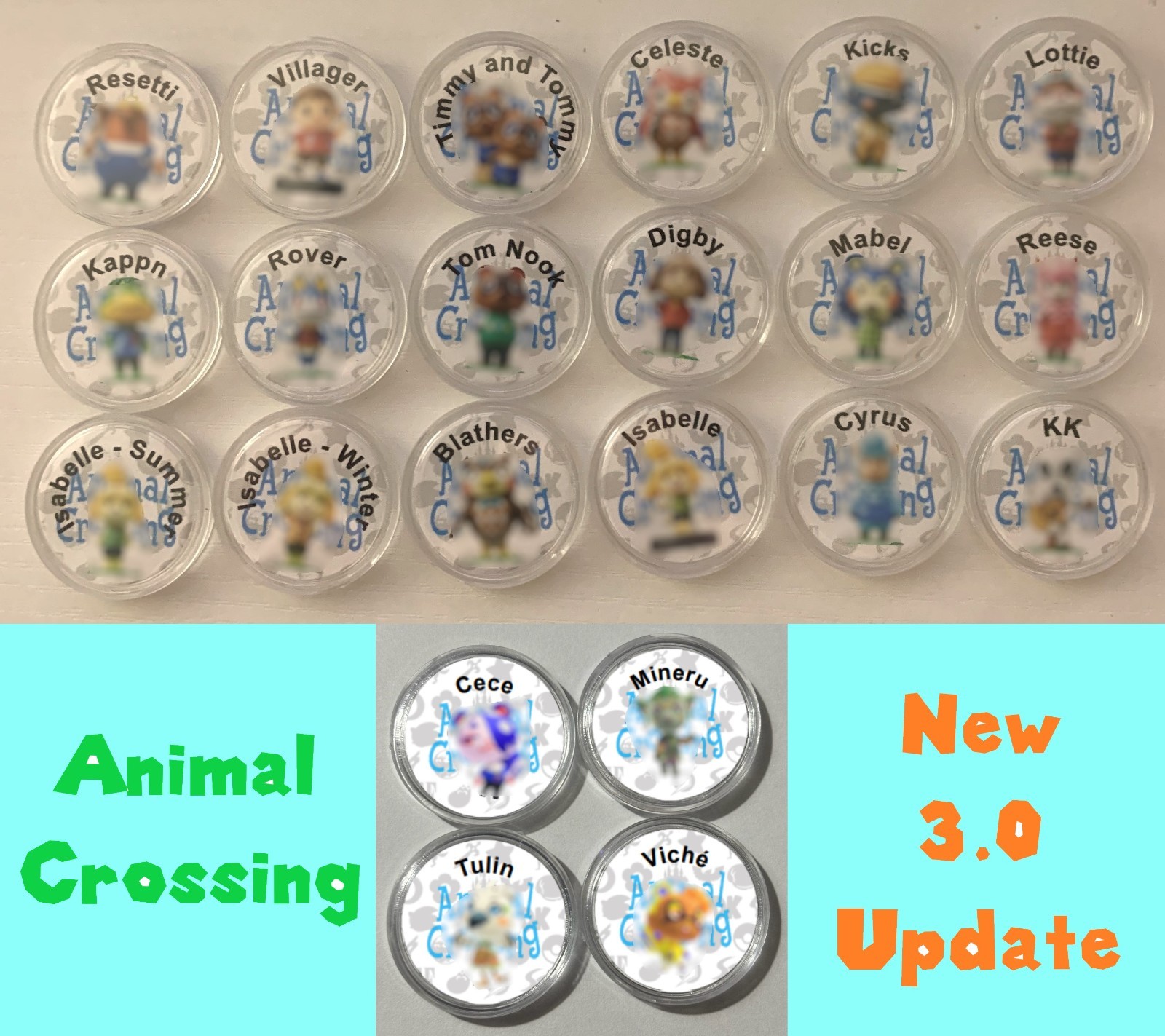 22pc Set - Include New 3.0 Coins - AC NFC Coins For Switch 1 & 2