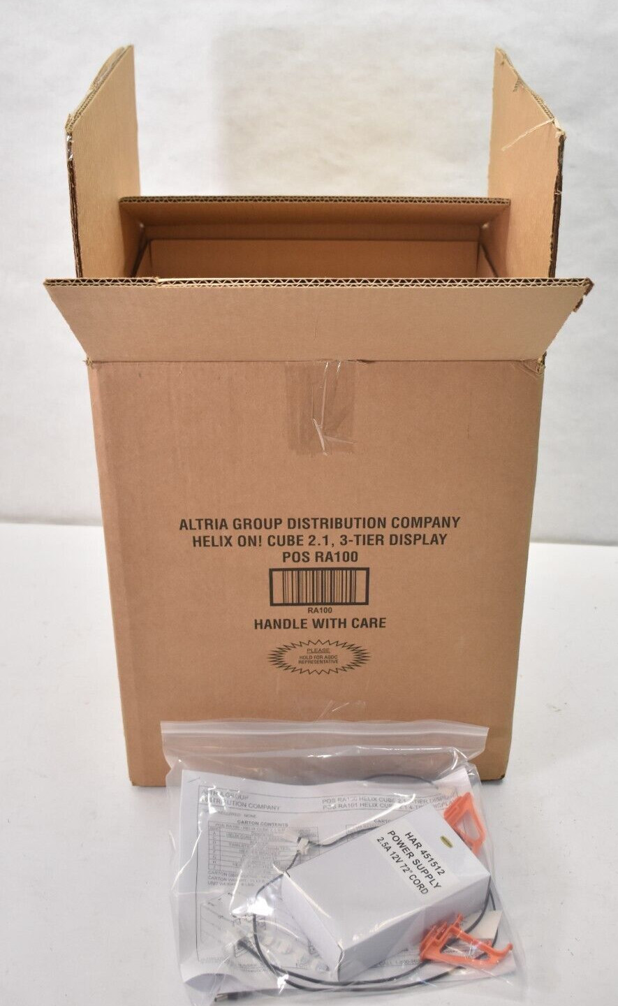 Altria Group Helix Cube 3 Tier Display Rack Electronic w Power Supply RA100