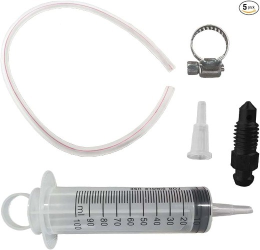 Brake Bleeder Kit, Motorcycle Brake Clutch Bleeder Tool with 100ML Syringe 50cm