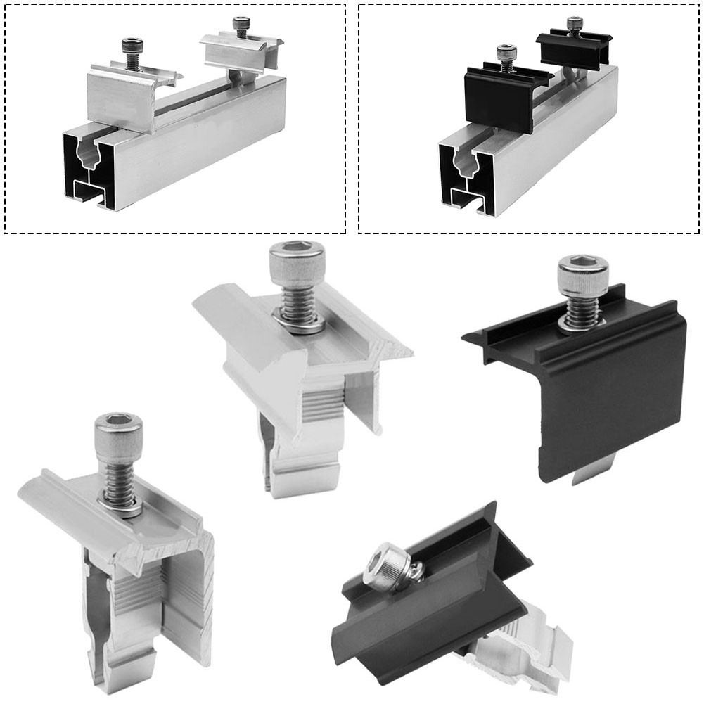 Solar Panel End Clamp Quick Solar Pv Module Fastening Clip  Medle End Clamp