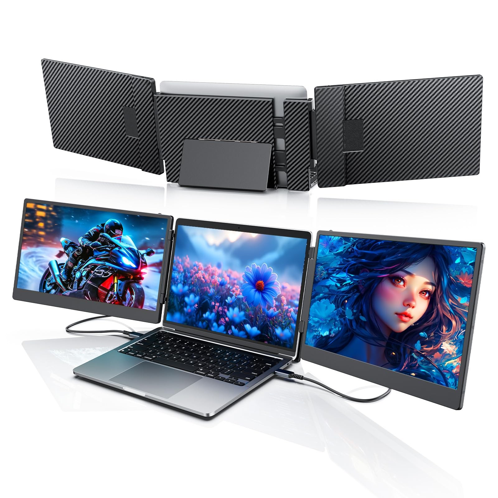 Dual Monitor Screen Extender 14in 1080P FHD HDMI 13-16.3in Laptop