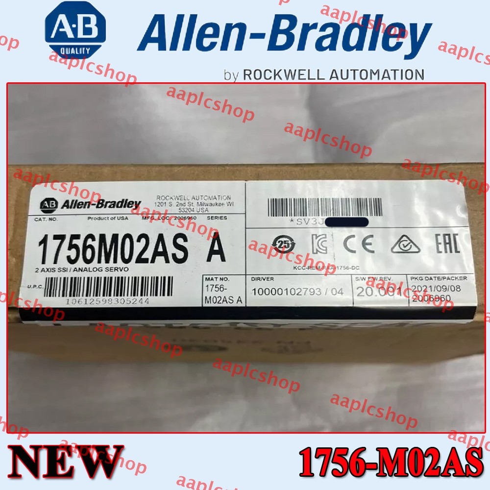 New PLC-AB 1756-M02AS /A 2 Axis Analog Servo Module AB 1756 M02AS