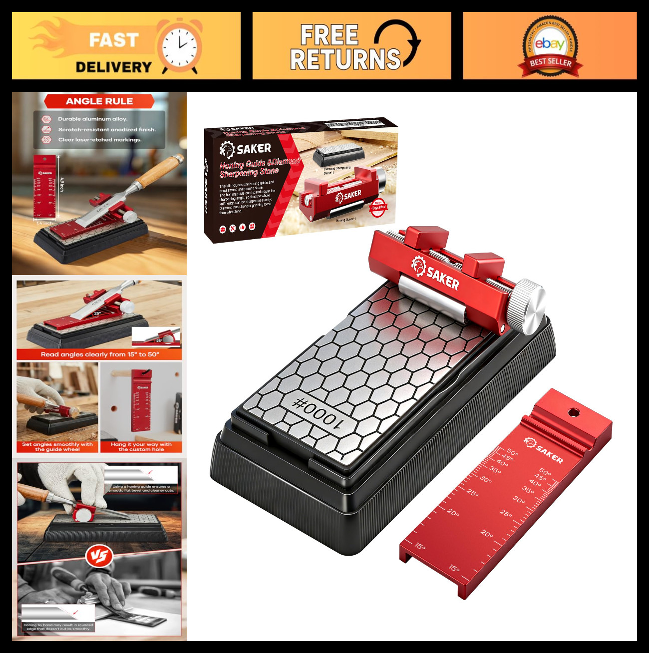 Precision Digital Angle Finder & Sharpening Guide - Woodworking Tool for Chisel
