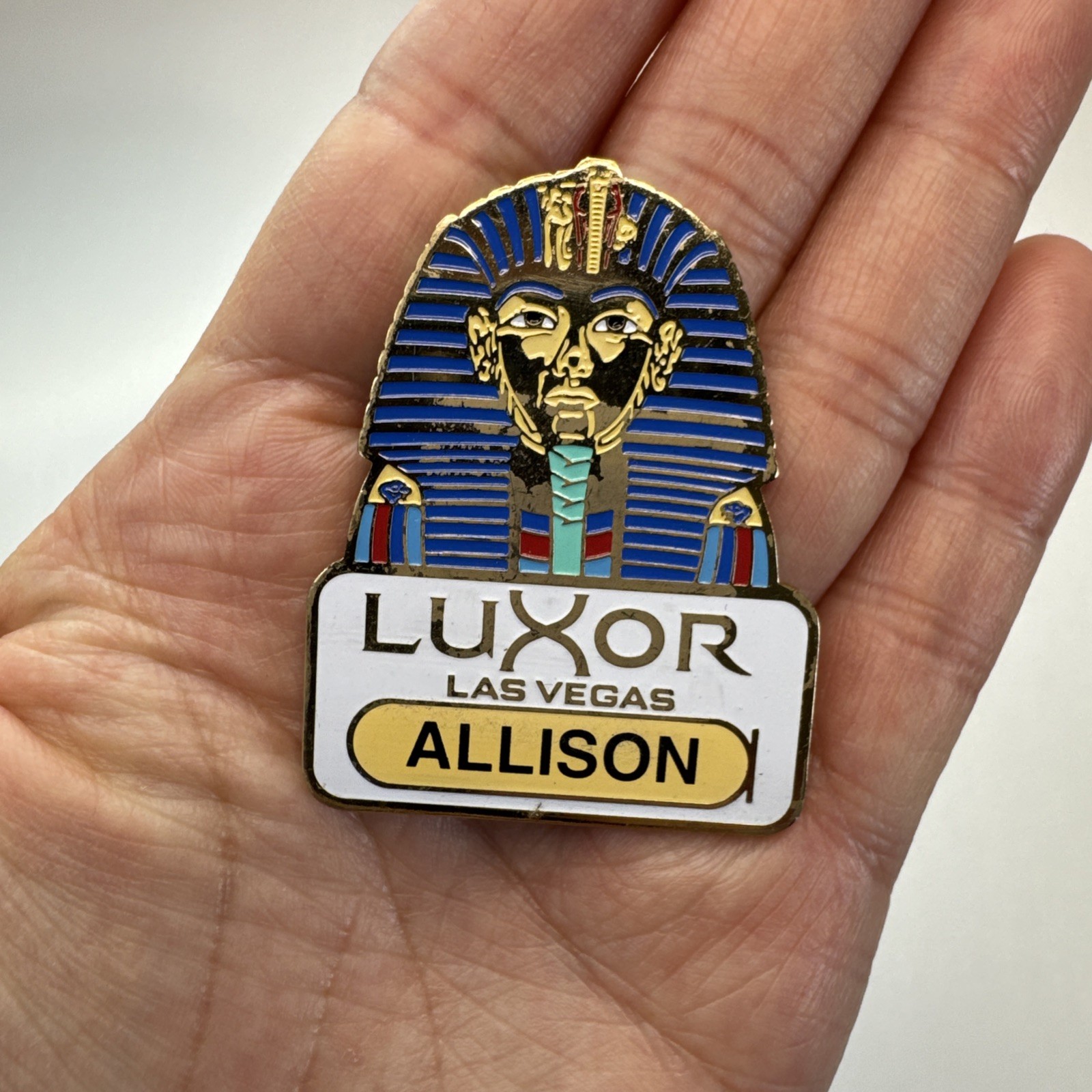 VTG Casino Souvenir Fridge Magnet Luxor Las Vegas Grand Casino “Allison”