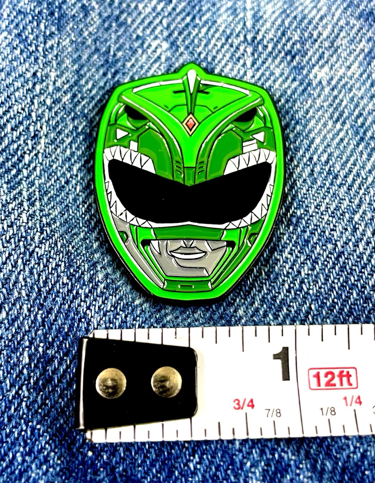 Green Power Ranger 1.5 Inch Enamel Pin