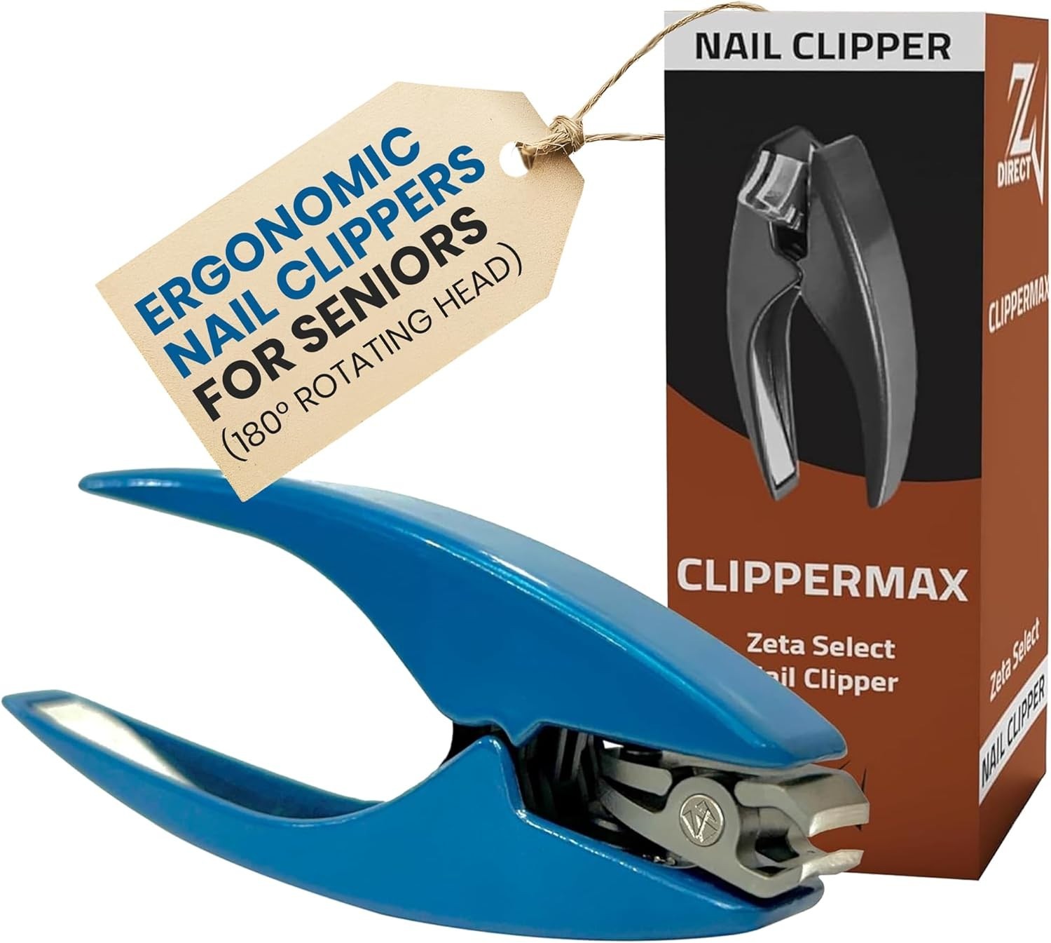 Ergonomic Nail Clippers for Seniors & Adults – Doctor-Designed with Rotating ...