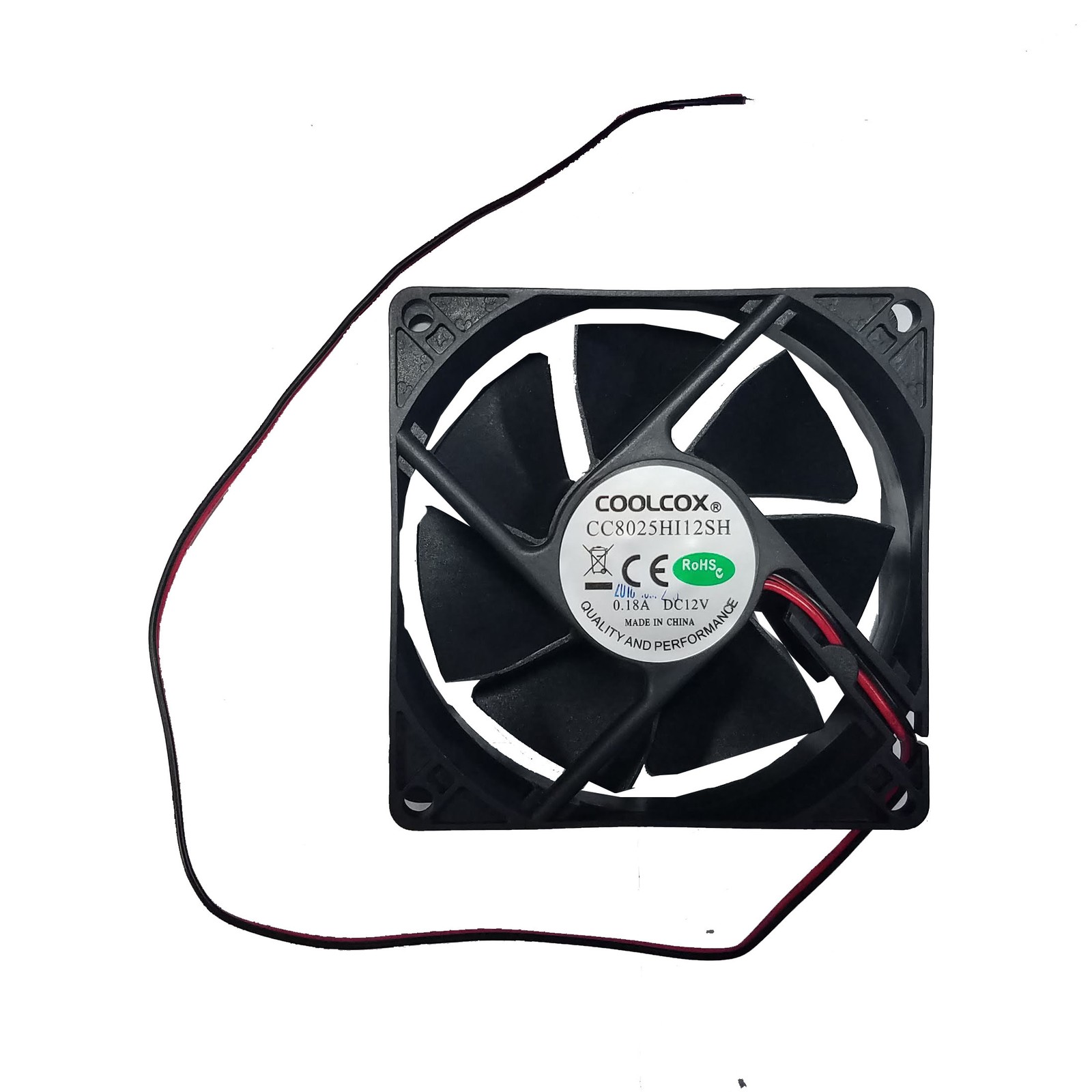 Cooling Fan 12VDC 3.15" X 0.98 Ball Bearing 2-Wire No Connector