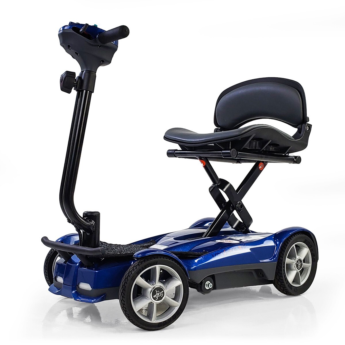 EV Rider- S19-4AF-Auto Folding 4-Wheel Mobility Scooter-Sapphire Blue
