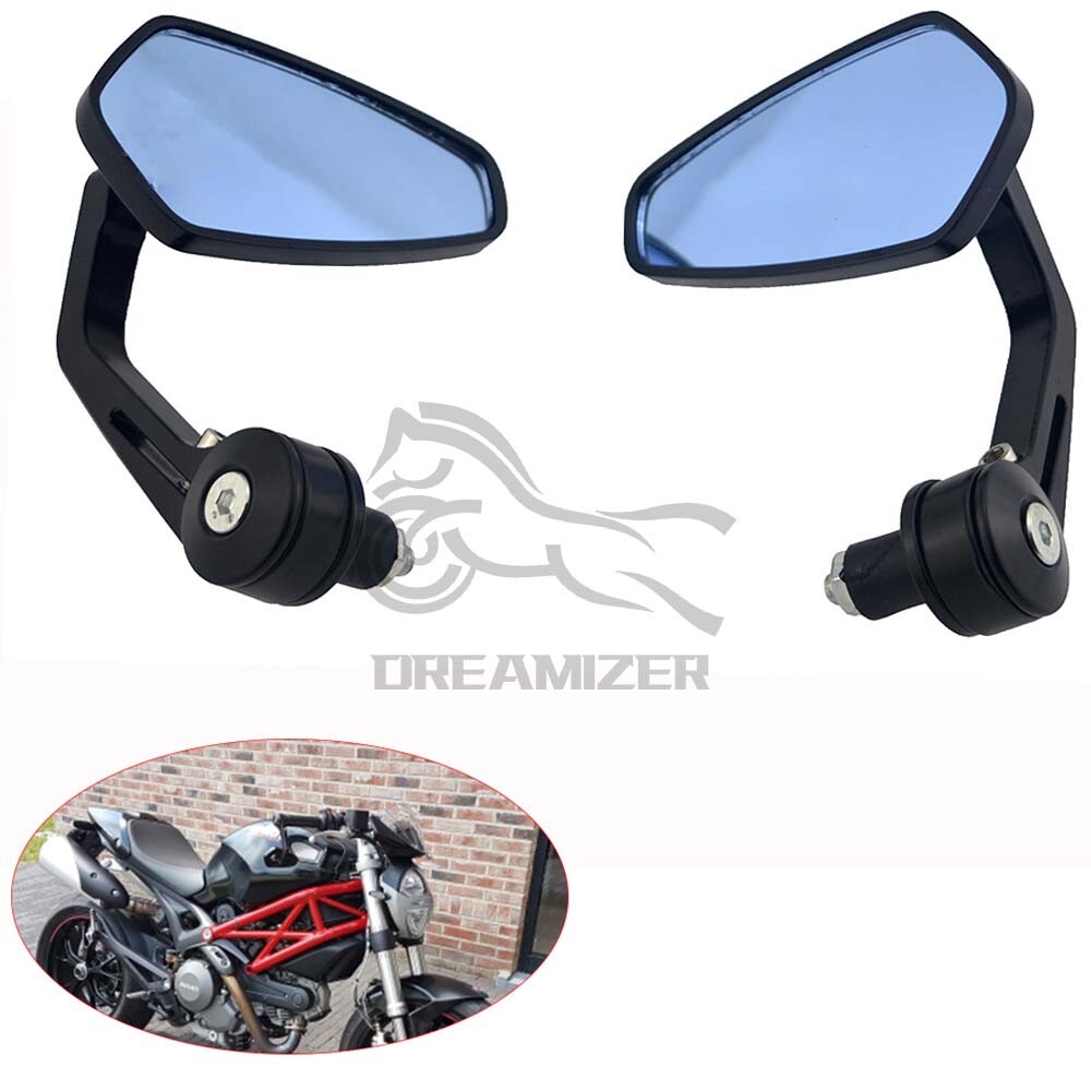 For R 1100 R Mystic Motorcycle 7/8" 22mm Rearview Handle Bar End Mirrors Black