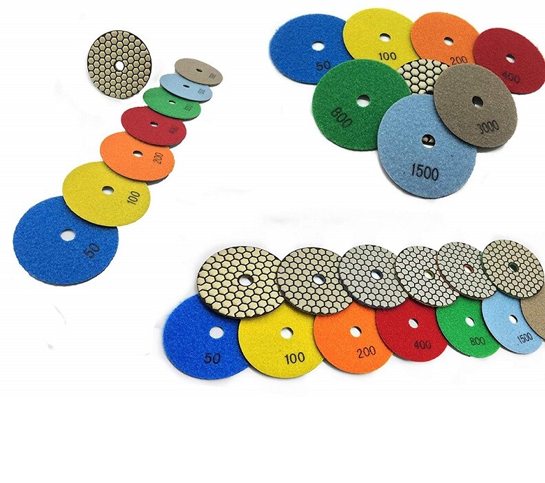 3" to 7" diamond dry polishing pad granite marble ceramic glass polish buffer