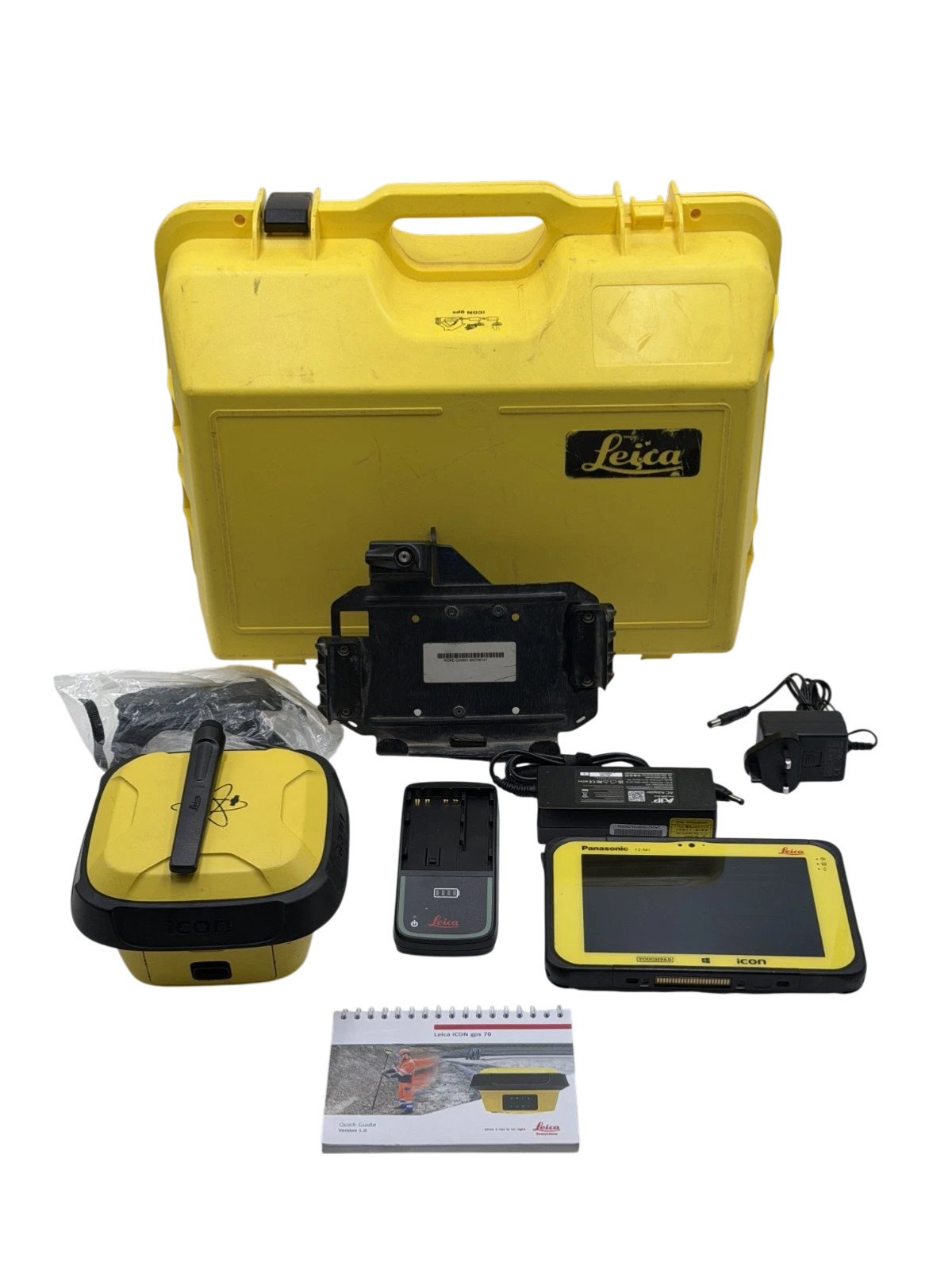 Leica ICG70 iCON GPS 70 RTK GNSS Rover CC80-10 FZ-M1 Tablet Surveying Equipment