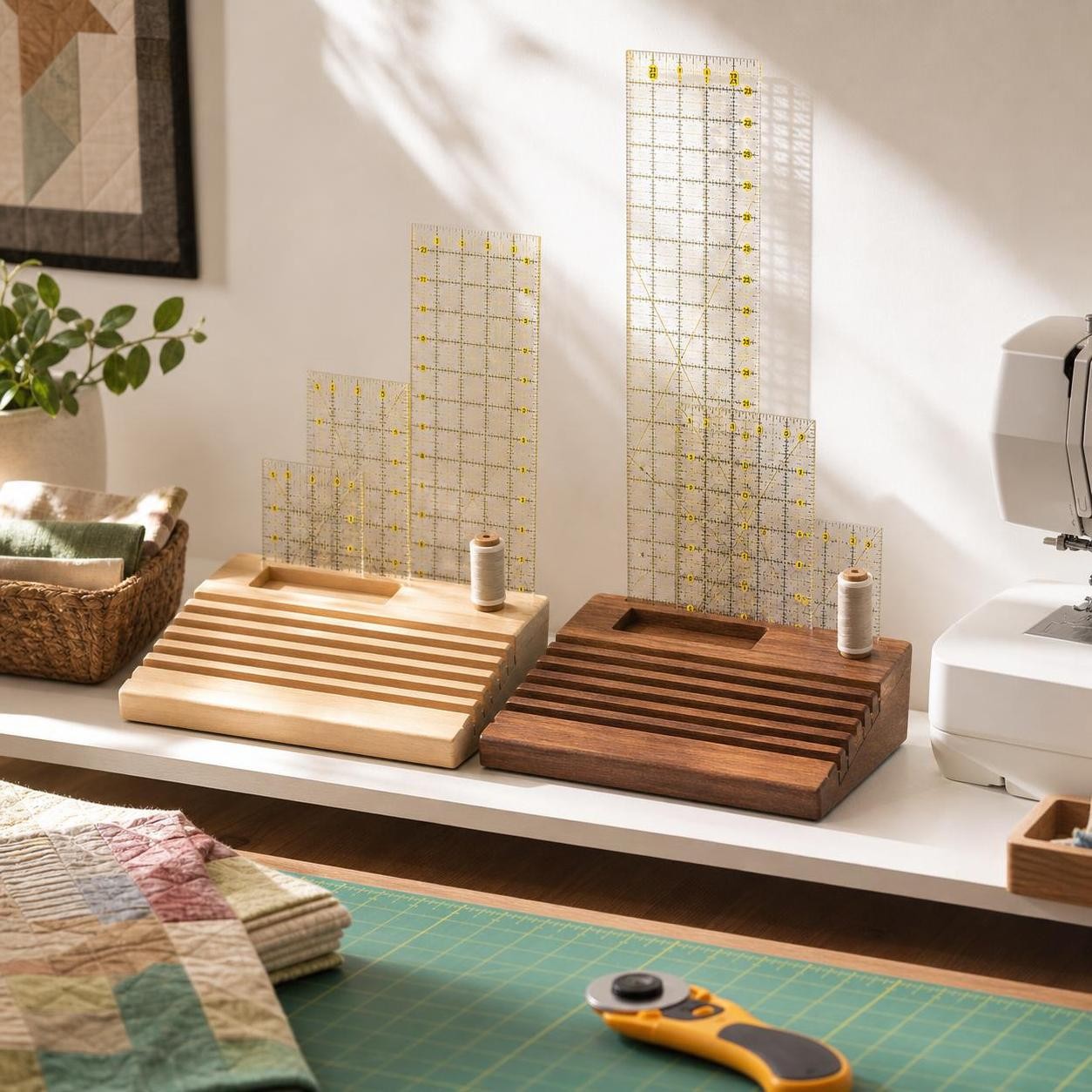 Wood Quilting Supply Holder | Craft Room Storage, Craft Supply